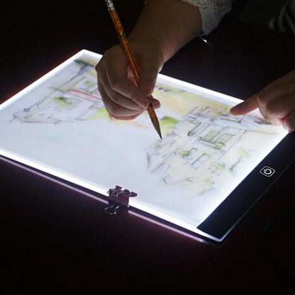 Portable LED Light Tracing Pad - Sleek Design for On-the-Go Creativity & Ideal for Drawing, Sketching & Calligraphy