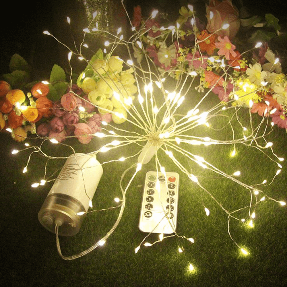 Sparkling 8-Mode Firework Lights: 150 Lights & 8 Adjustable Brightness Levels