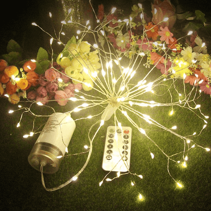 Sparkling 8-Mode Firework Lights: 150 Lights & 8 Adjustable Brightness Levels
