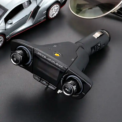 Bluetooth Car FM Transmitter with MP3 Player and USB Car Charger