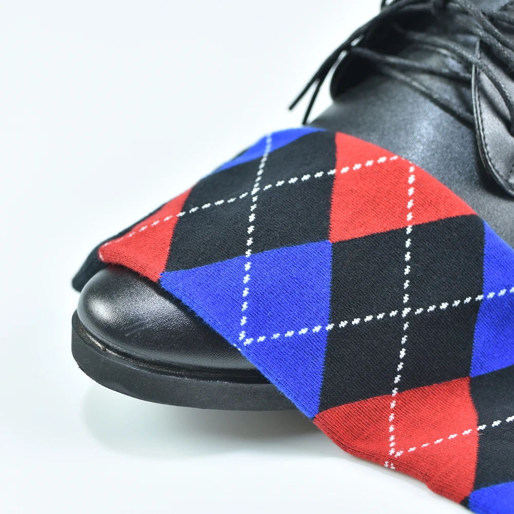 Men's Socks Soft and breathable High Quality Cotton black Classic pattern Happy Gentleman Plus Size Mens dress