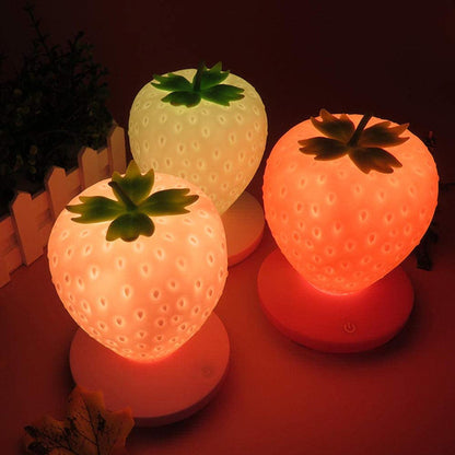 Touch-Sensitive Strawberry Table Lamp – Charming Strawberry Lampshade for Home Decor, Gift Ideas