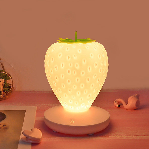 Touch-Sensitive Strawberry Table Lamp – Charming Strawberry Lampshade for Home Decor, Gift Ideas