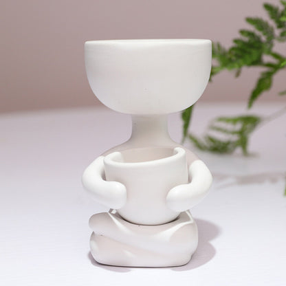 Nordic Human Shape Ceramic Succulent Planter Pots for Home & Office Decor