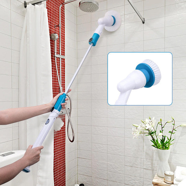 Extendable Cordless Power Scrubber For Bathrooms & Kitchen