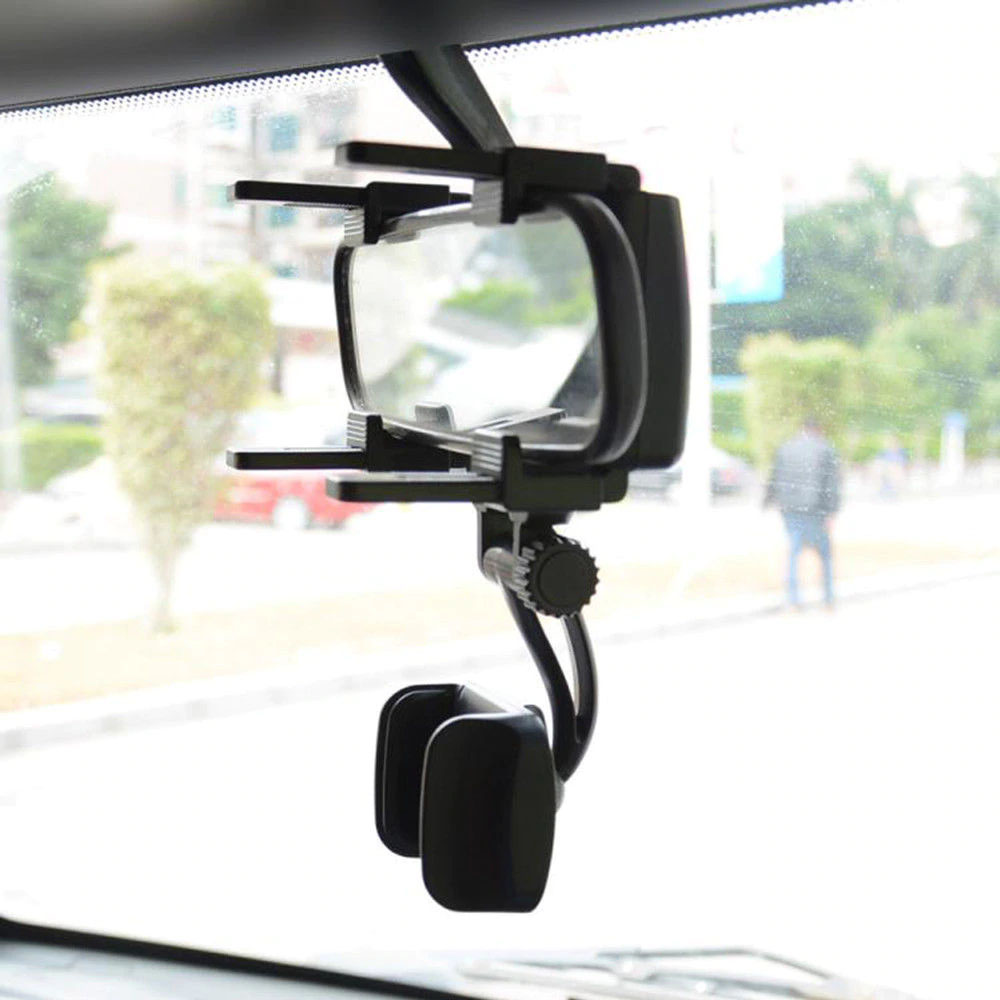 360° Rear View Mirror Phone Holder – Multifunctional Car Phone Mount for Secure & Adjustable Viewing