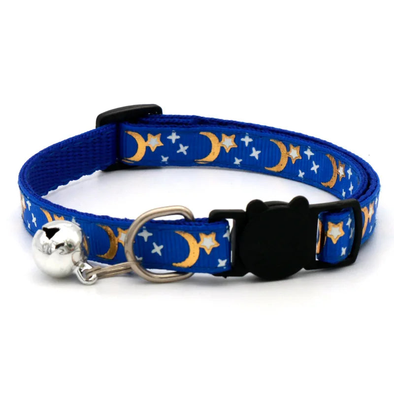 Cute Star and Moon Cat Collar