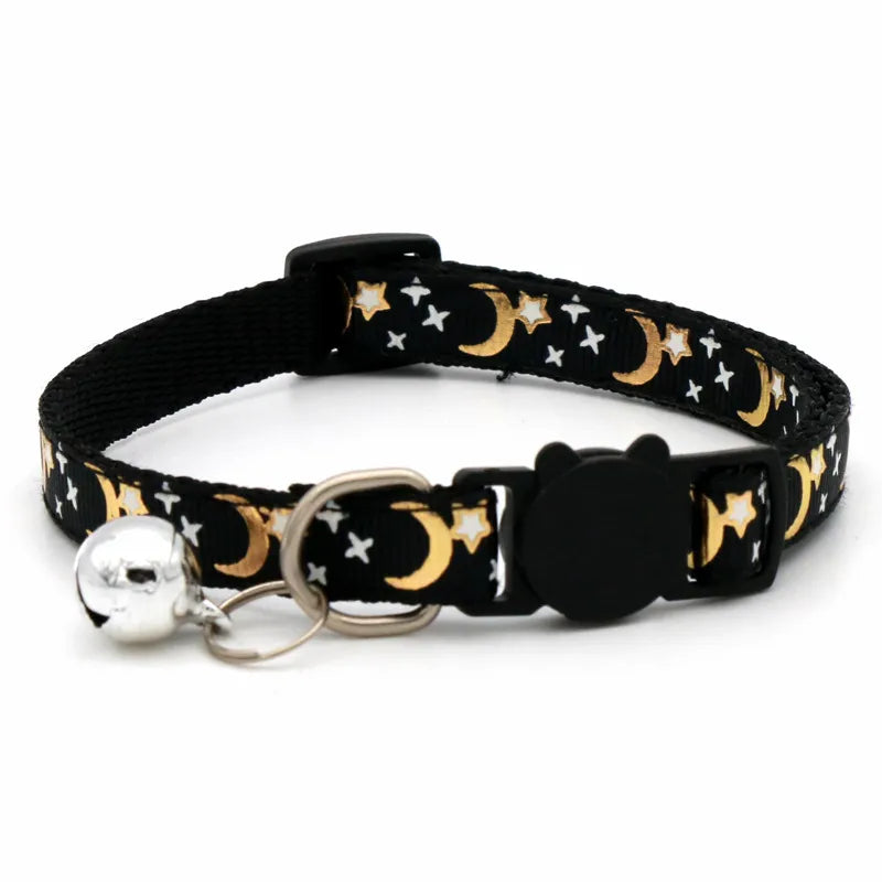Cute Star and Moon Cat Collar