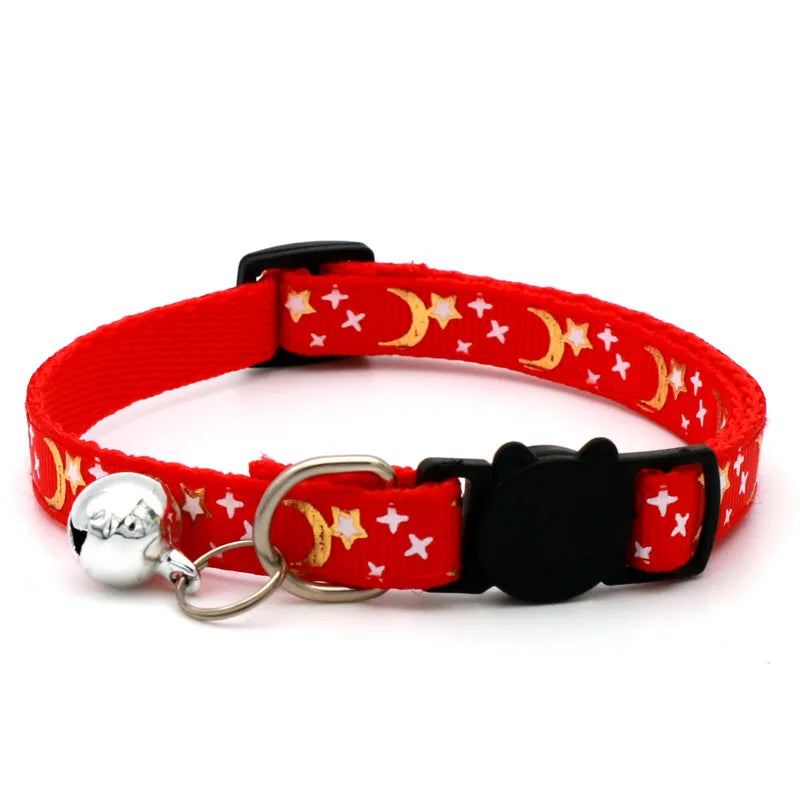 Cute Star and Moon Cat Collar