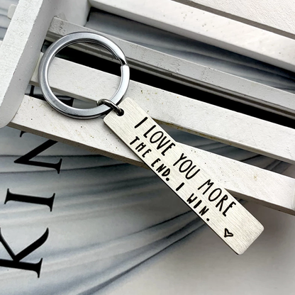 I Love You More Keychain