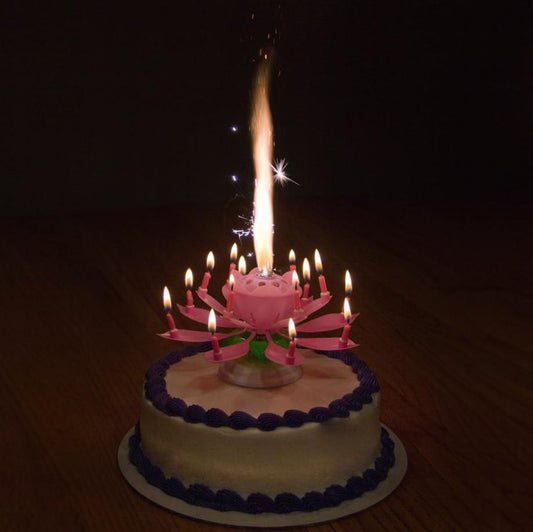 Blooming Musical Flower Birthday Candle - Magic Lotus Candle