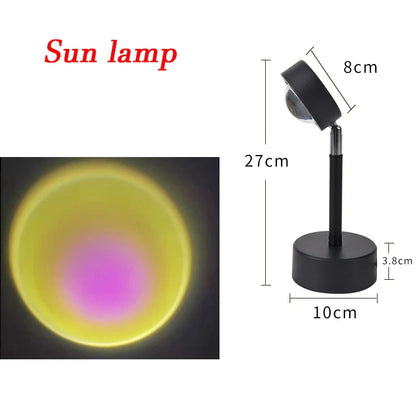 Relaxing Rainbow Sunset Red LED Projector