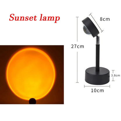 Relaxing Rainbow Sunset Red LED Projector
