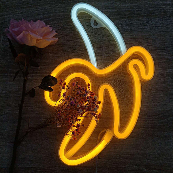 Banana Neon Sign For Wall Decor