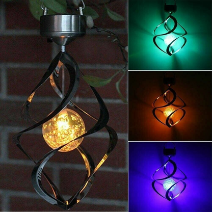 Hanging Solar Swirl Wind Spinner