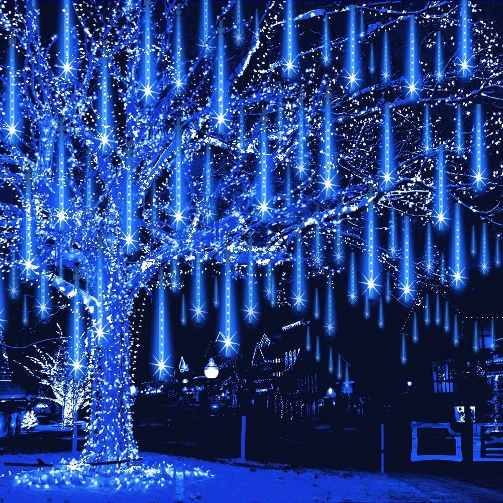 LED Dripping Icicle Lights for Outdoor Christmas Decor (8-Piece Set), Perfect for Christmas, Christmas Gift Ideas