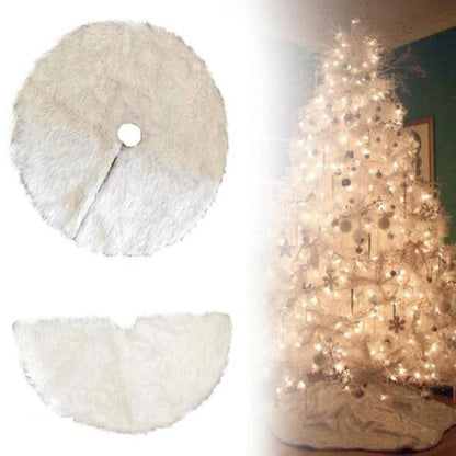 Faux Fur Christmas Tree Skirt