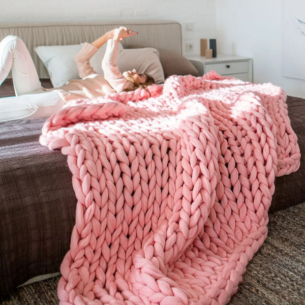 Handmade Chunky Knit Blanket