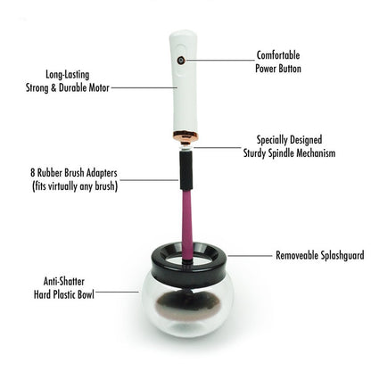 Electric Makeup Brush Cleaner Machine Automatic Spin Cosmetic Brush Washer & Dryer Tool