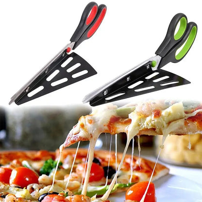 Pizza Cutting Scissors with Detachable Spatula
