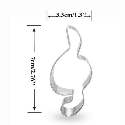 Food Grade Stainless Steel Musical Notes Cookie & Fondant Cutter