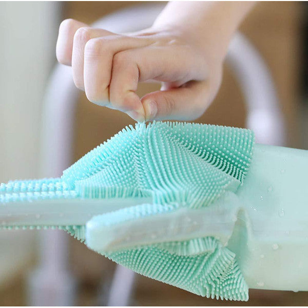 Magic Silicone Dishwashing Gloves - Reusable Cleaning Gloves