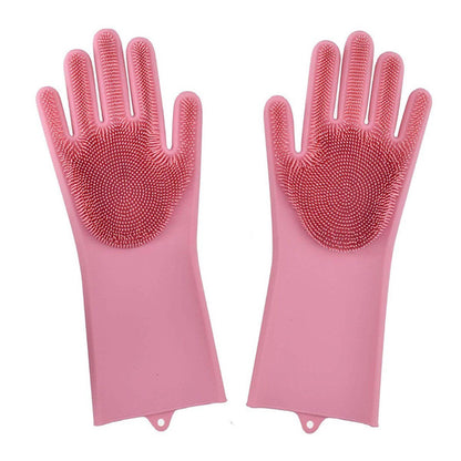 Magic Silicone Dishwashing Gloves - Reusable Cleaning Gloves