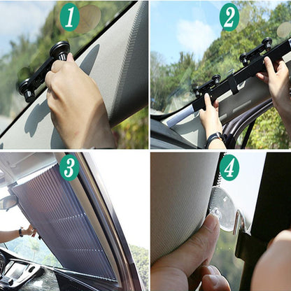 Retractable Windshield Sun Shade Cover - UV Protection for Cars