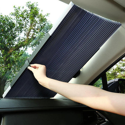 Retractable Windshield Sun Shade Cover - UV Protection for Cars