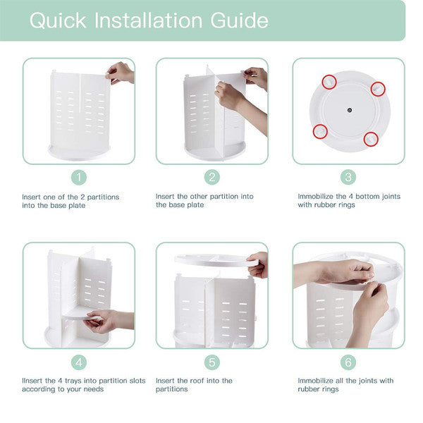 360 Rotating Makeup Organizer