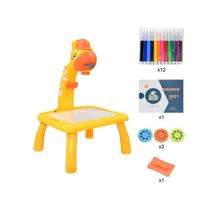 Children LED Projection Learning Drawing Board – Interactive Educational Art Toy & Perfect Gift for Kids