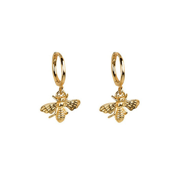 Gold & Silver Copper Alloy Honey Bee Earrings
