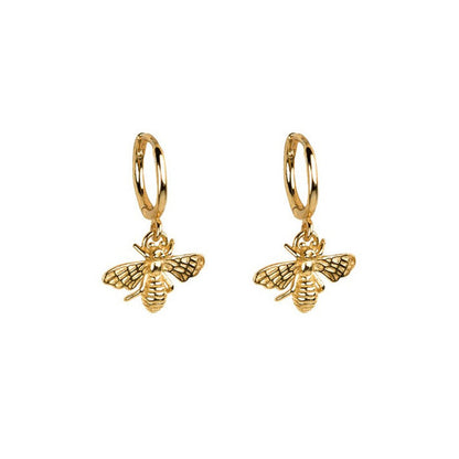 Gold & Silver Copper Alloy Honey Bee Earrings