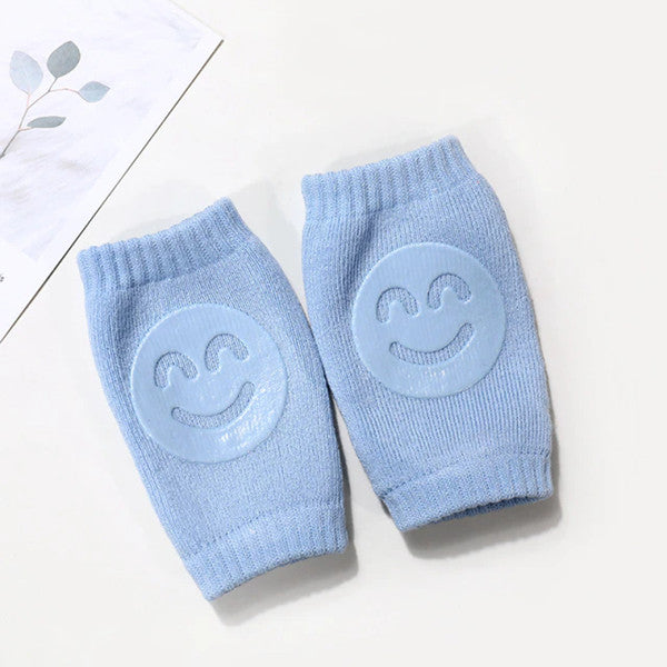 Smiley Face Baby Knee Pads - Soft & Protective Crawling Pads
