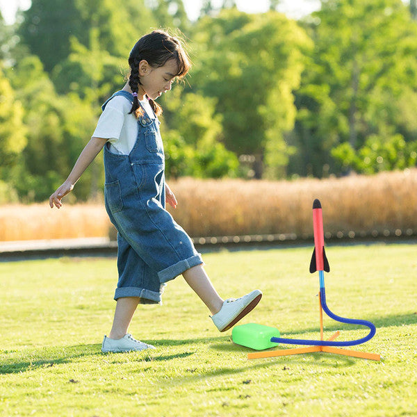 Ultimate Toy Rocket Launcher Set with 3 Foam Rockets - Perfect Kids Gift for Outdoor Fun