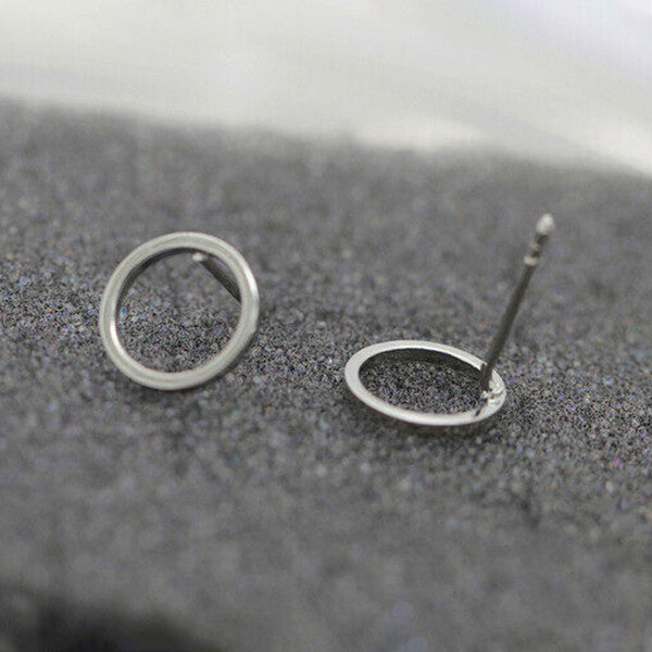 Open Circle Stud Earrings