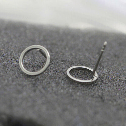 Open Circle Stud Earrings