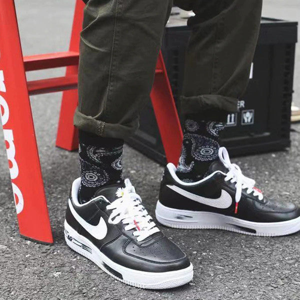 Timeless Black & White Bandana Socks