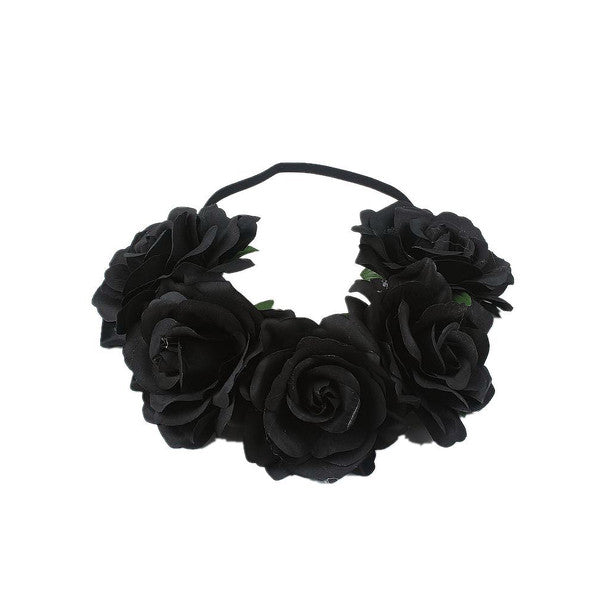 Floral Rose Headband Crown For Wedding & Halloween
