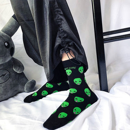 Unisex Space Alien Socks