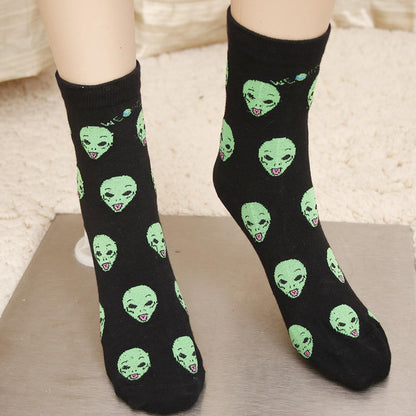 Unisex Space Alien Socks