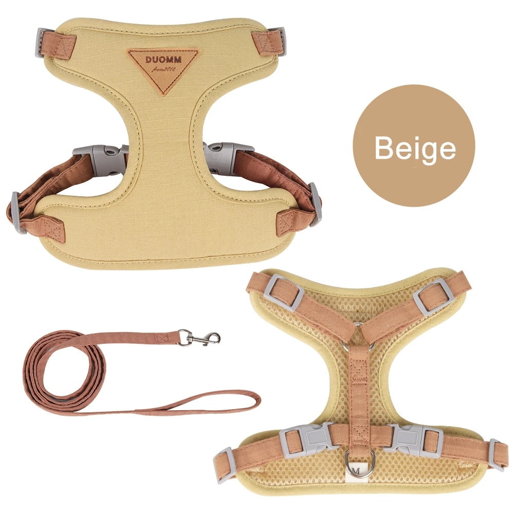Adjustable Escape-Proof Cat Dog Harness with Leash - Small Pets Vest for Chihuahusa