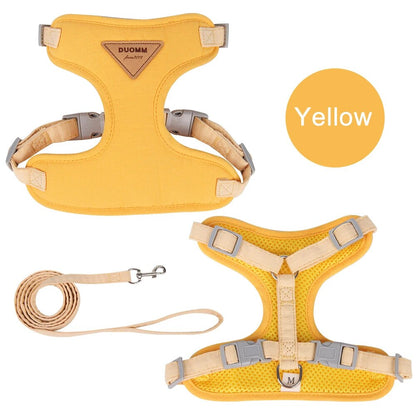 Adjustable Escape-Proof Cat Dog Harness with Leash - Small Pets Vest for Chihuahusa