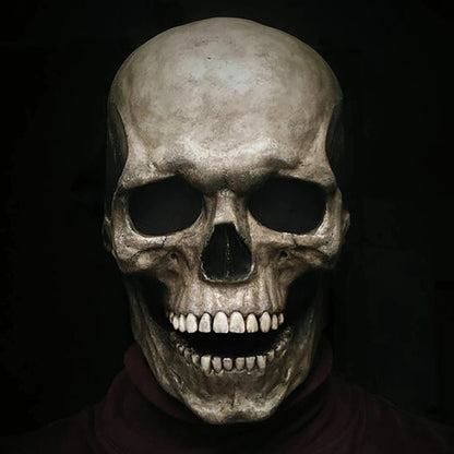 Realistic Human Skull Mask with Moving Jaw – Perfect Halloween Gift
