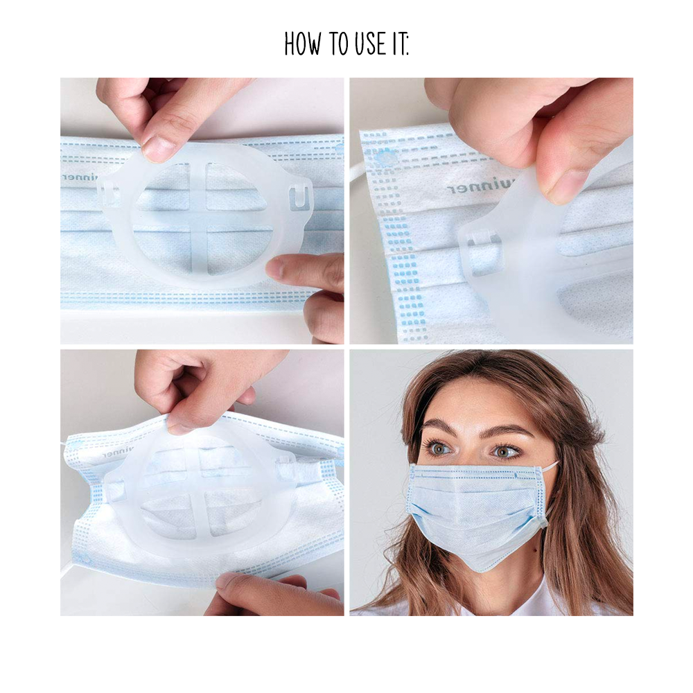 3D Silicone Face Mask Bracket (10-Pieces) – Breathable Support Frame | Ideal Safety Gift