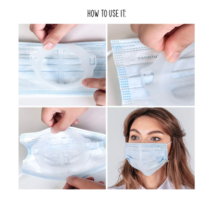 3D Silicone Face Mask Bracket (10-Pieces) – Breathable Support Frame | Ideal Safety Gift