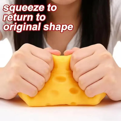 1/2pcs Simulate Cheese Slow Rebound Pinching Office Decompression Relax Slow Rebound Cheese Pinching Ornament Decompress Knead