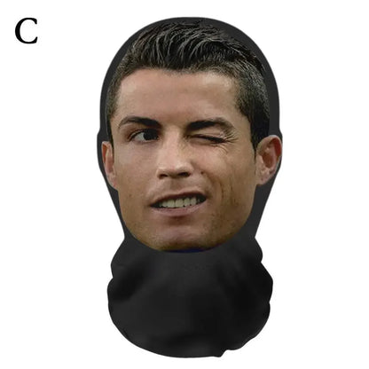Cosplay 3D Printed Mask Stretch Mesh Full Face Mask Men and Women Role Play Headdress Hip Hop Fashion Balaclava Headdress