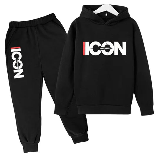 2026 Children's Hooded Sweatshirt with Letters - 3-13 Years Old Coat+Jumpsuit + Pants - Brand Set - Boys' and Girls' Children's