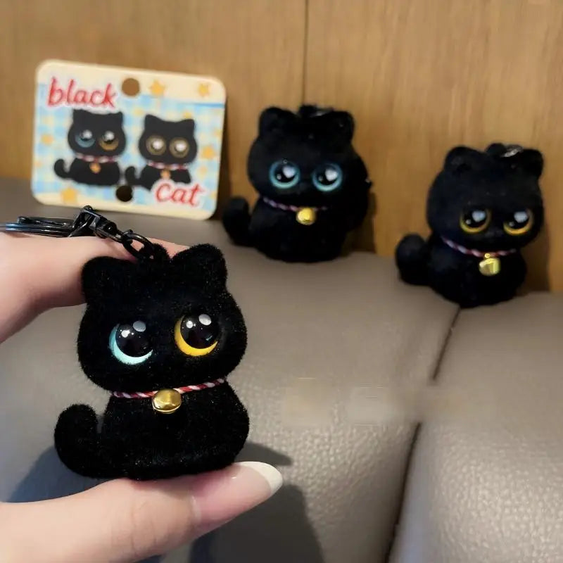Cute Cat Keychains Black Cats Keychains for Bag Halloween Party Favors Gifts Kawaii Keyrings Bag Charm Halloween Decoration 2026